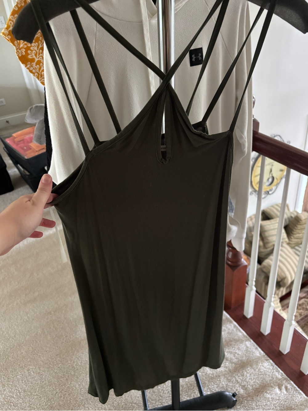 American Eagle Olive Green Strappy Dress